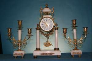 vand set pendula de semineu cu sfesnice