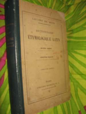 V�nd  Dictionnaire �tymologique Latin,    1902, 