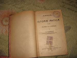 V�nd carte veche ISTORIE ANTICĂ de O. Tafrali,   1921