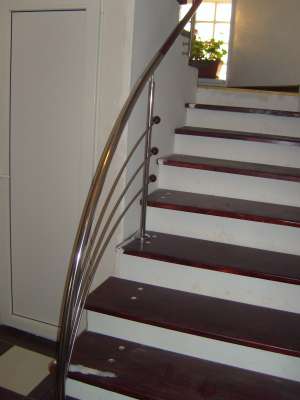 Balustrada inox curbata