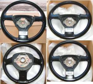 Volan piele 3 spite pt VW: Golf 5 ,    Passat ,    Jetta ,   Touran ,    Tiguan ,    Eos ,    Caddy 