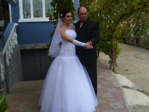 rochie mireasa+voal lung