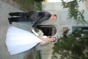 rochie mireasa+voal lung