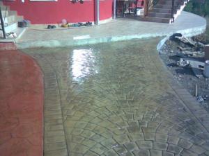 beton amprentat,  pardoseli  industriale , sape