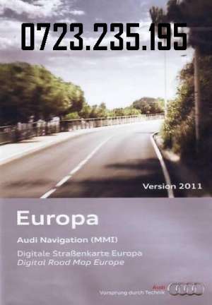 DVD AUDI MMI NOU editia 2011 Romania si Europa FULL