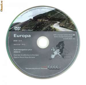 DVD navigatie AUDI 2011 Romania cu orasele detaliate