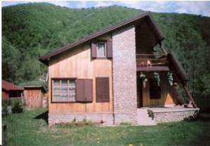 case din lemn bardajate la exterior cu lambriu