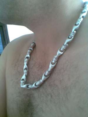 vand lant gros de argin model deosenit + un inel bvlgari de argint