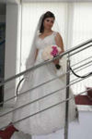 Vand rochita de mireasa stil printesa,  ivoire, White lady