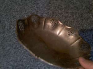 castron de bronz suflat cu argint foarte vechi