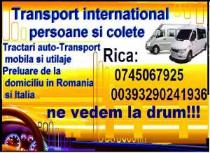 RYKTRANSS� Transport international persoane si colete  Romania-Italia (RETUR)