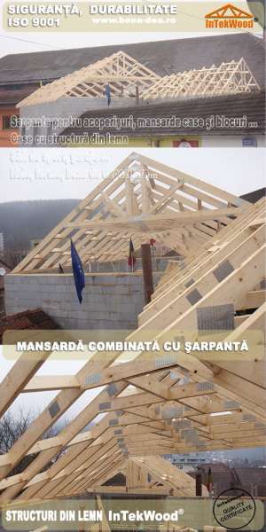 Mansarde imbinate cu sarpante din lemn