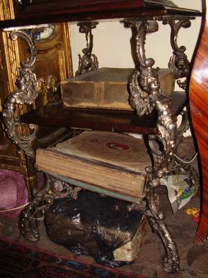 gramofon suport metal cu blat lemn