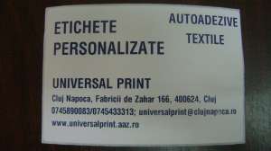 ETICHETE AUTOADEZIVE IMPRIMATE HARTIE SI POLIETILENA