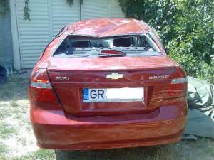 Vand chevrolet aveo avariat prin rasturnare