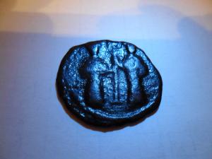 MONEDA RARA BIZANTINA TIBERIUS II CONSTANTIN SI ELENA (ANII 578-582)