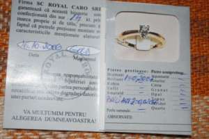 Vand inel de aur cu diamant de 0.20 ct