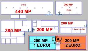 Diverse spatii de inchiriat de la 200 mp