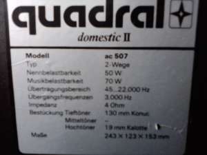 A//Boxe Quadral AC 507