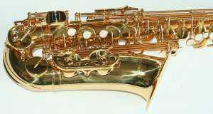 Vand saxofon alto(Mi-bemol) KARL GLASER auriu+cufar+mustiuc+