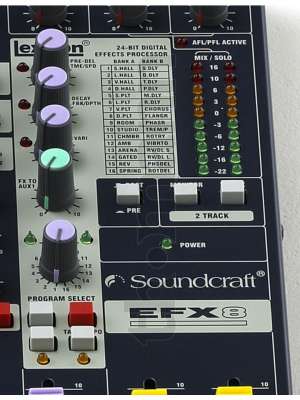 Vand mixer SOUNDCRAFT EFX 8,  nou in cutie, 