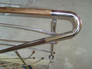 Balustrade inox cu insertie de lemn