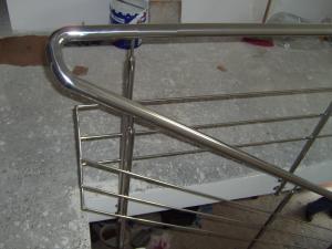 Balustrade inox cu insertie de lemn
