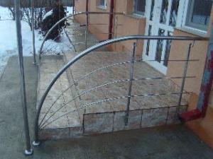 Balustrade inox cu insertie de lemn