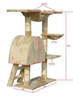 CENTRU DE JOACA PISICI CU SISAL 105 CM