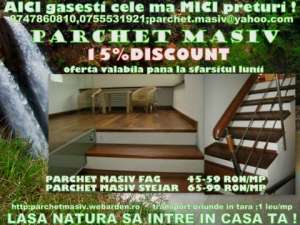 oferta PARCHET MASIV la pret de  producator