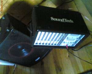 boxe + mixer amplificat phonic pachet complet sonorizare completa