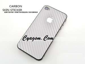 Husa sticker iphone 4 carbon skin neagra alba