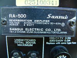 vand amplificator cu reverb marca SANSUI model RA 500