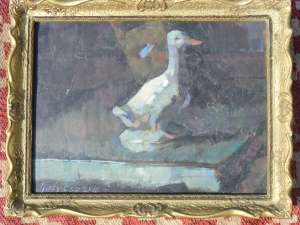 VAND TABLOU ORIGINAL SEMNAT NAGY OSZK�R,          DIMENSIUNI 28/38....	TIP: ULEI VECHIME 70 ANI