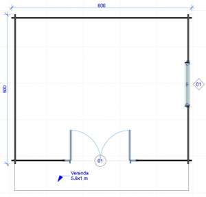 Casa din lemn - Bucura 6x5m