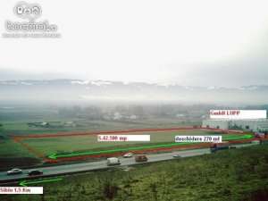 Vand teren industrial la DN1 Sibiu-Cristian cu deschid 270 ml