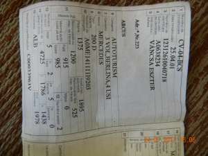 Mercedes tip124  mode l200D  de vanzare talon sau impreuna cu masina