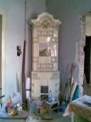 Vand soba teracota + ceramica anul 1895