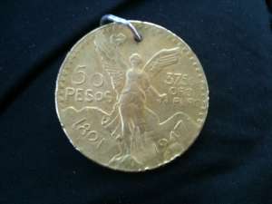 moneda de 50  pesos ,  37, 5 gr oro puro