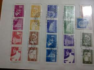 Vand colectie timbre postale ~650 buc din multe tari