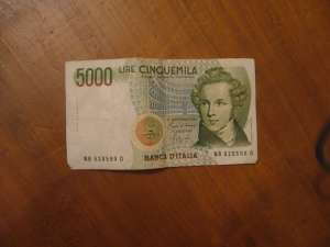 vand bacnote lire italiene