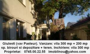 Vila si spatii birouri de vanzare in Bucuresti