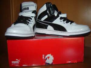 vand ghete sport (baschet) originale SUA,  nr. 29,  model PUMA UNLIMITED HI MEGA alb negru 300 lei s