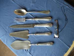 Tacamuri argint masivpentru portionat si servit (colectie) "CHRISTOFLE A PARIS"