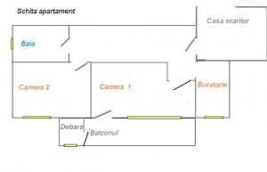 Vand apartament 2 camere finisat