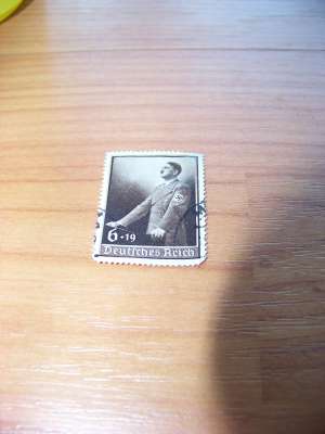 Timbru rar cu Hitler   Deutfches Reich April 1939