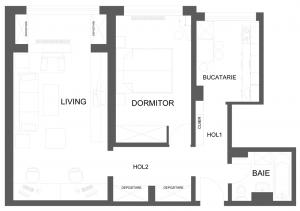 Vanzare apartament 2 camere Apusului (Militari)