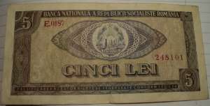 Vand Bancnota 5 lei din anul 1966