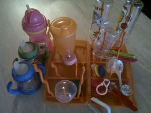 Vand set bebelusi,  copii 0+,  Nuk,  Primii pasi,  Chicco suport biberoane,  biberoane,  cani
