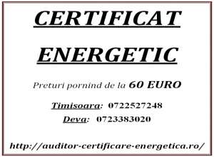 AUDIT ENERGETIC sau CERTIFICAT ENERGETIC